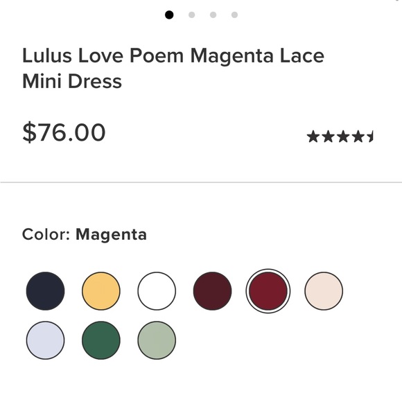 NWT Lulus Love Poem Magenta Lace Halter Mini Dress - Picture 4 of 6